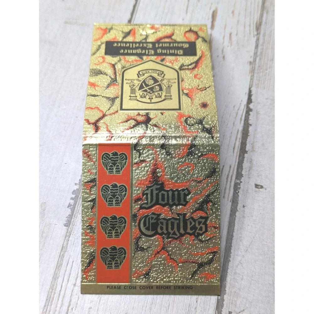 Vintage Matchbook‎ Cover Four Eagles Restaurant Cocktail Lounge Palos Hills